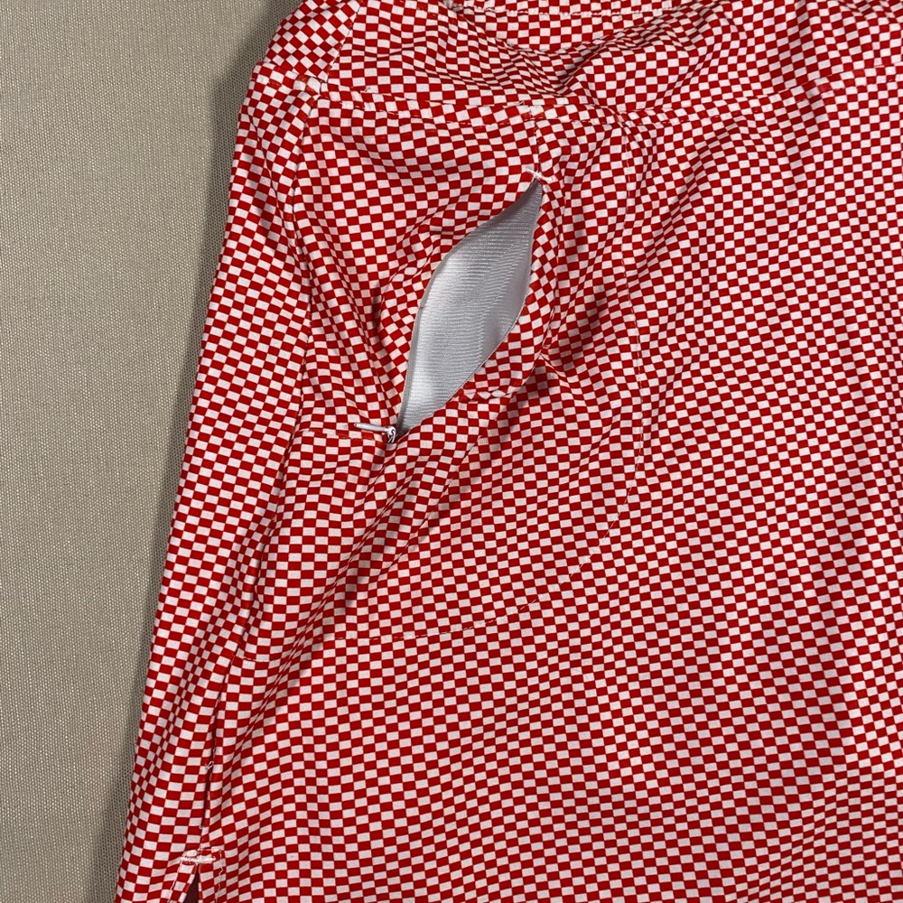 Slazenger Red and White Checkered golf skirt with shorts skort Apparel - Picture 6 of 9